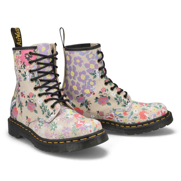 Women's 1460 Pascal Floral Mash Up 8-Eye Combat Boot - Multi