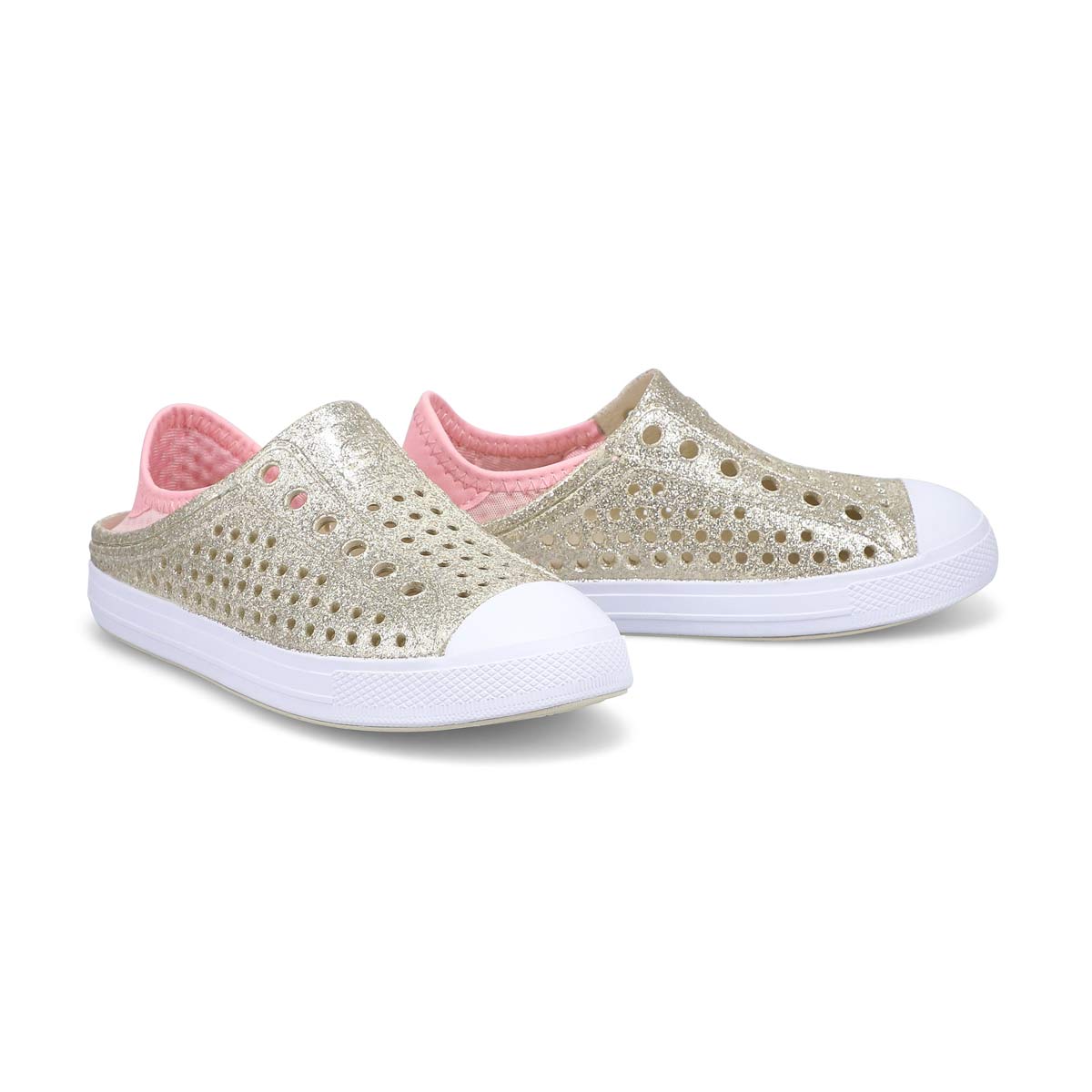 Girls' Guzman Steps Glitter Mist Slip On Shoe - Champagne