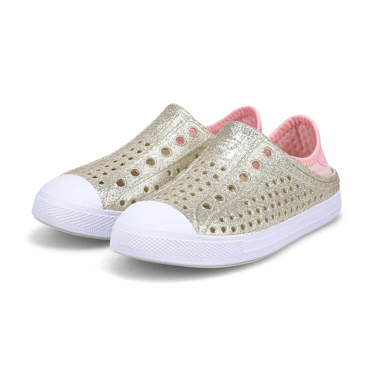 Girls' Guzman Steps Glitter Mist Slip On Shoe - Champagne