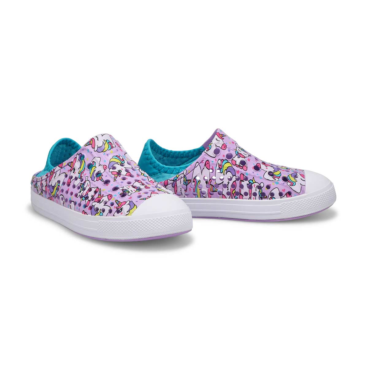Girls' Guzman Steps Slip On Shoe-Lavender/Aqua