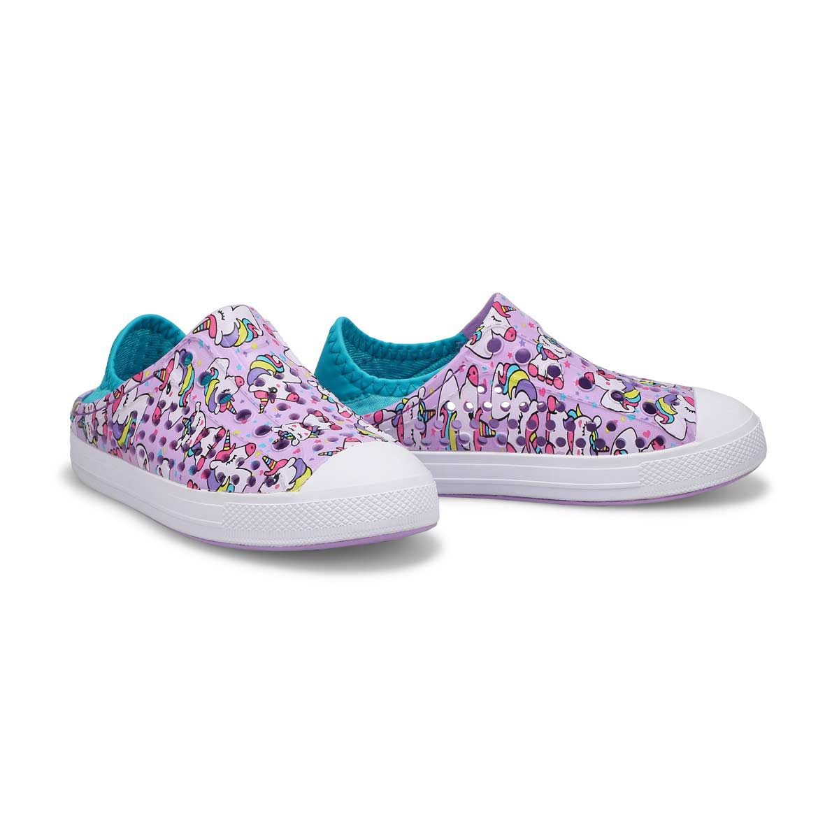 Girls' Guzman Steps Unicorn Days Slip On Sneaker - Lavender/Aqua