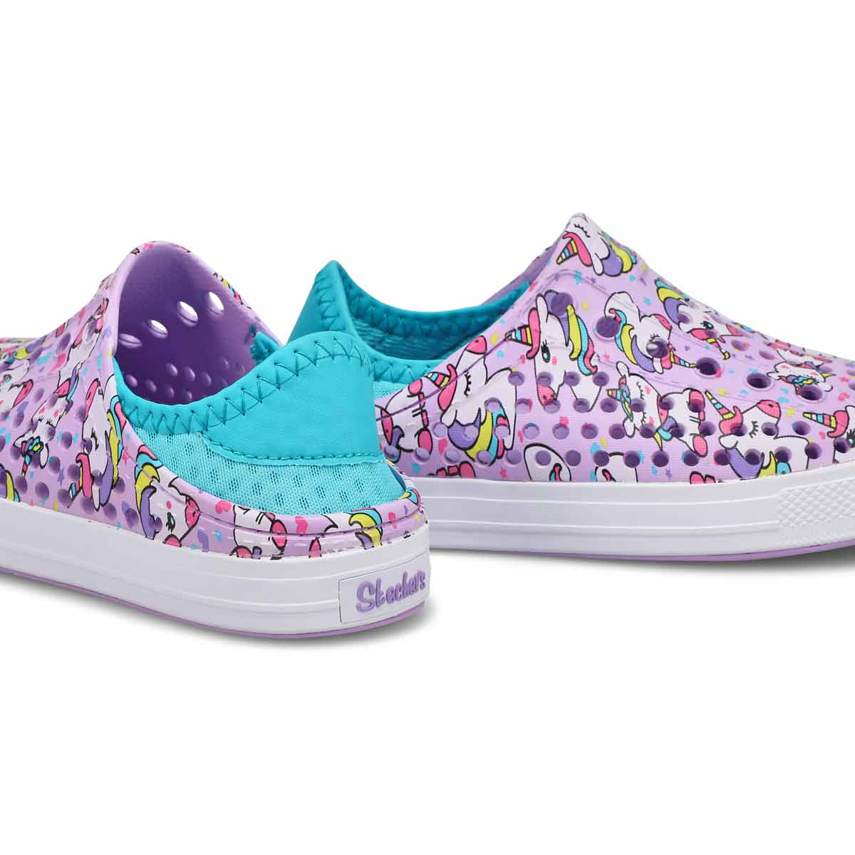 Girls' Guzman Steps Unicorn Days Slip On Sneaker - Lavender/Aqua