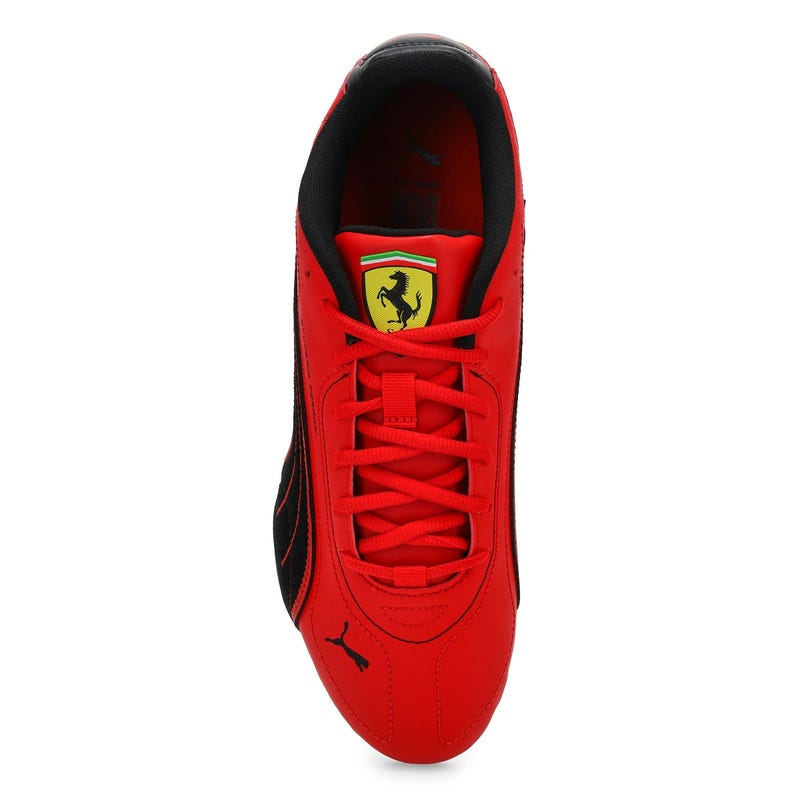 Men's Ferrari Catch Lace Up Sneaker - Rosso Corsa/Black