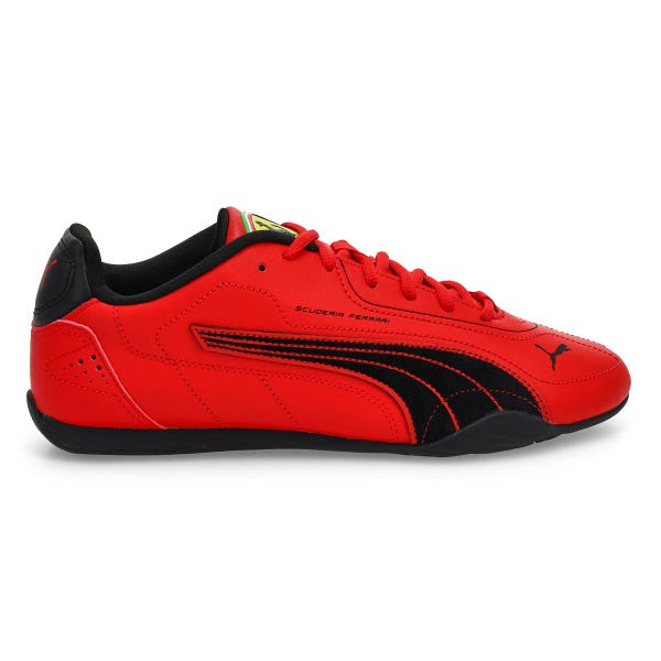 Men's Ferrari Catch Lace Up Sneaker - Rosso Corsa/Black