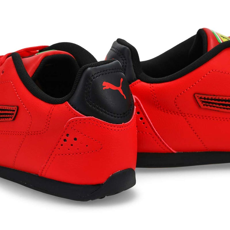 Men's Ferrari Catch Lace Up Sneaker - Rosso Corsa/Black