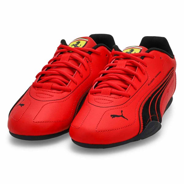 Men's Ferrari Catch Lace Up Sneaker - Rosso Corsa/Black