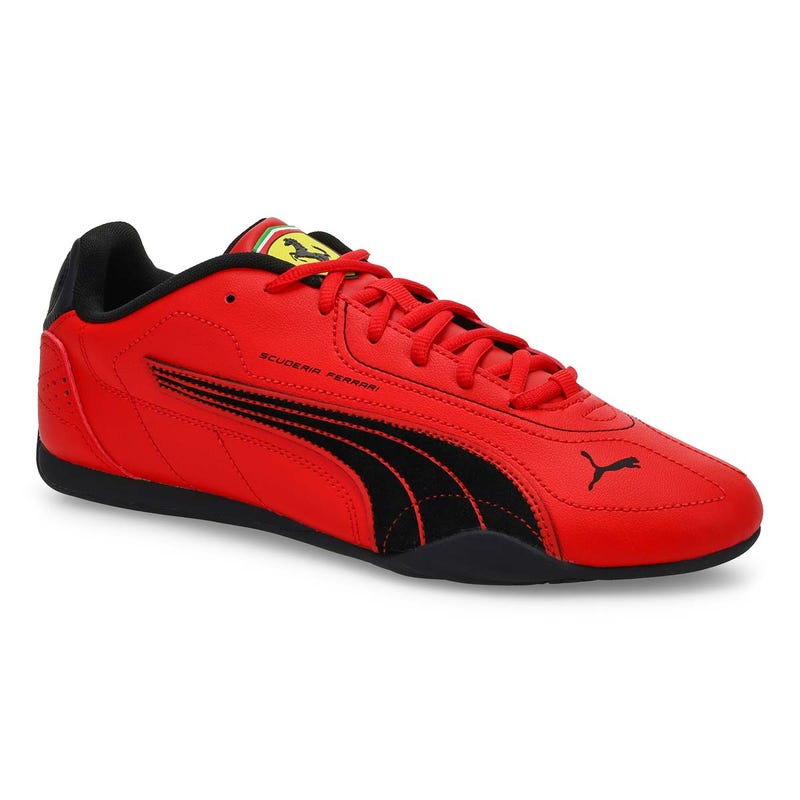 Men's Ferrari Catch Lace Up Sneaker - Rosso Corsa/Black