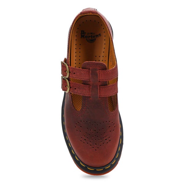 Dr Martens 8065 Mary Jane - Cherry Red Crazy Horse