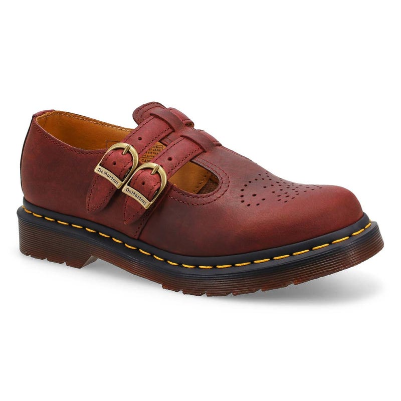 Dr Martens 8065 Mary Jane - Cherry Red Crazy Horse