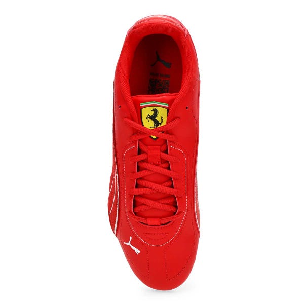 Baskets à lacets FERRARI PUMA CATCH, blanc/rouge, hommes