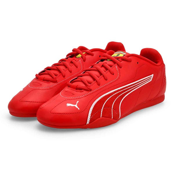 Baskets à lacets FERRARI PUMA CATCH, blanc/rouge, hommes