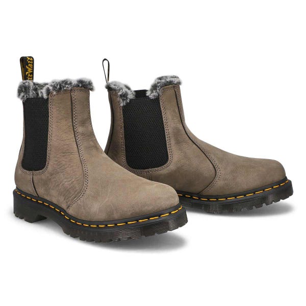 Botte Chelsea avec fausse fourrure 2976 LEONORE, nickel/gris, femmes