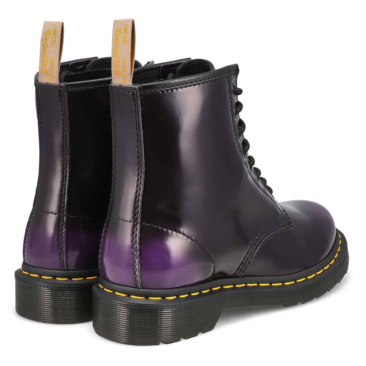 Botte militaire lisse à 8 œillets 1460 VEGAN, violet, femmes