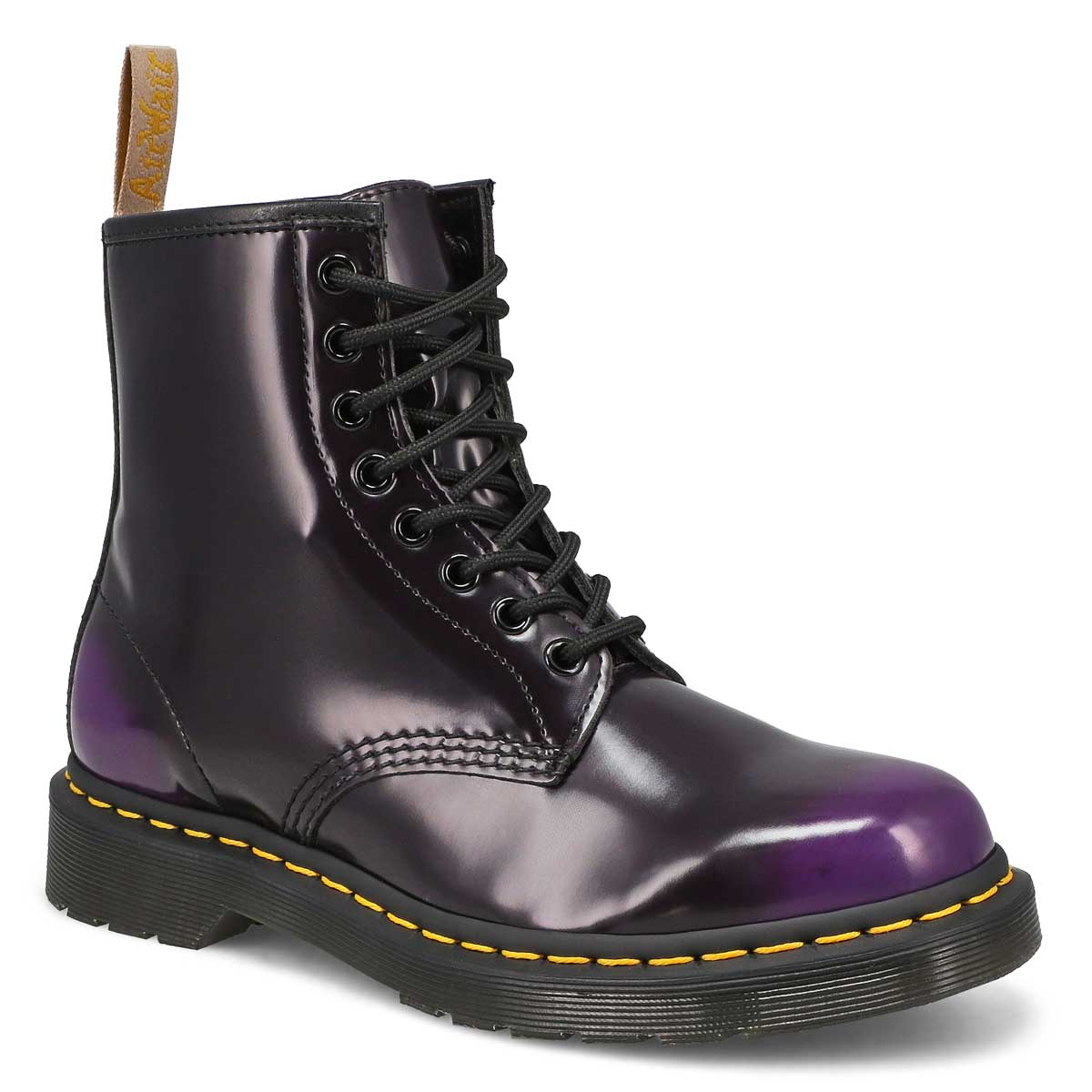 Botte militaire lisse à 8 œillets 1460 VEGAN, violet, femmes