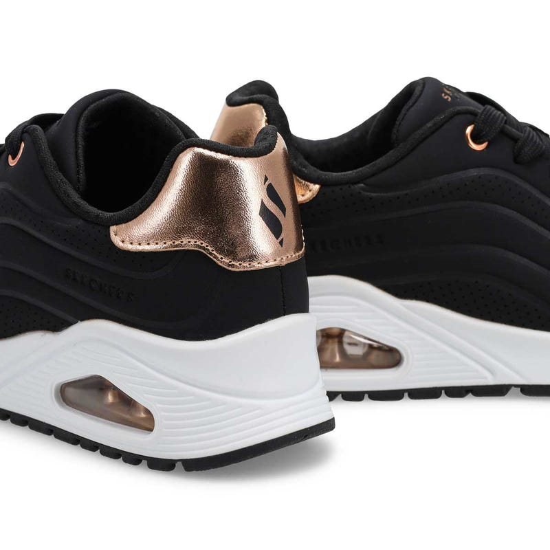 Baskets à lacets UNO GEN1, noir/or rose, filles