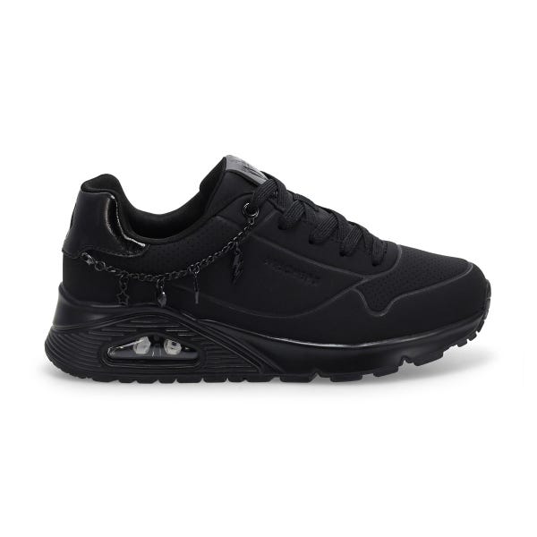 Girls'  Uno Gen1 She's Charming Lace Up Sneaker - Black/Black