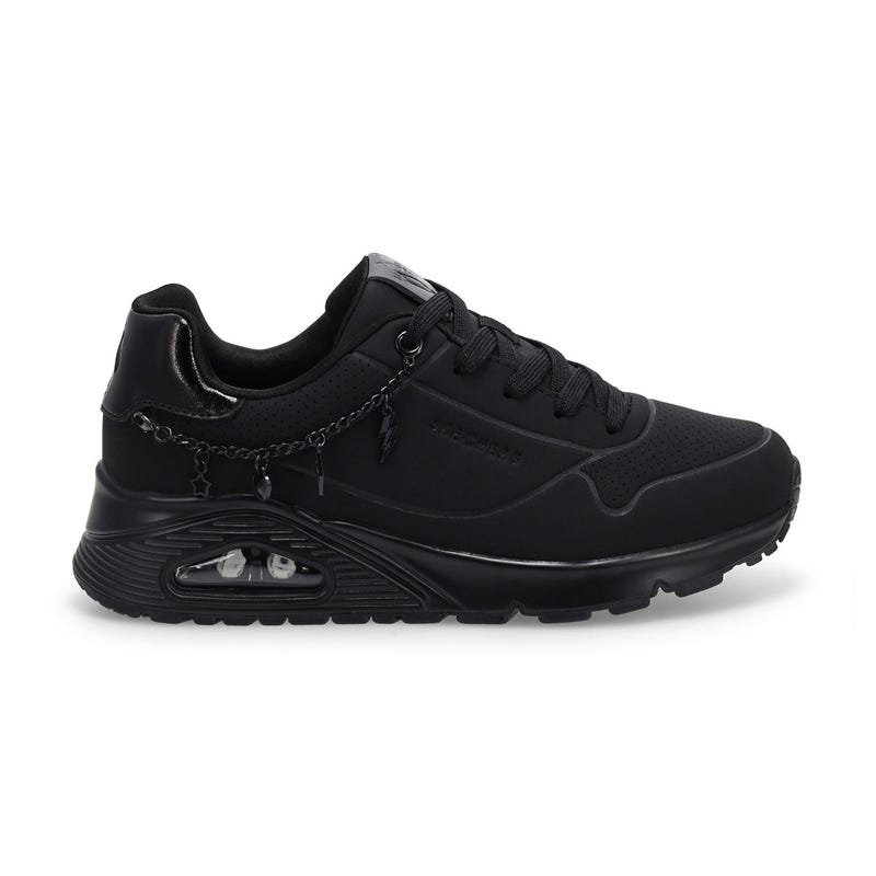 Girls'  Uno Gen1 She's Charming Lace Up Sneaker - Black/Black