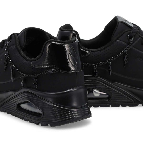 Girls'  Uno Gen1 She's Charming Lace Up Sneaker - Black/Black