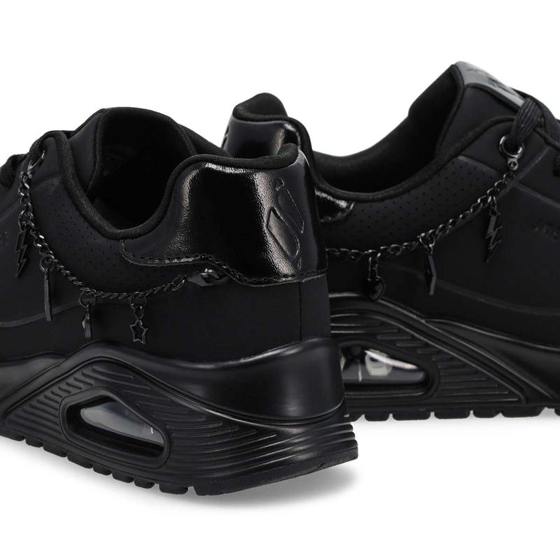 Girls'  Uno Gen1 She's Charming Lace Up Sneaker - Black/Black