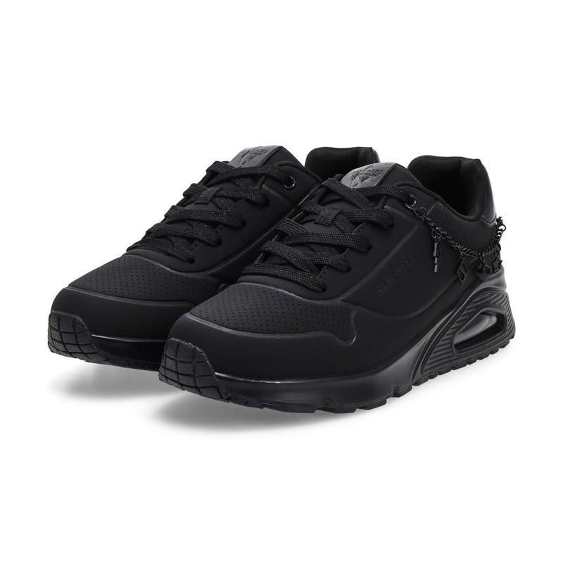 Girls'  Uno Gen1 She's Charming Lace Up Sneaker - Black/Black