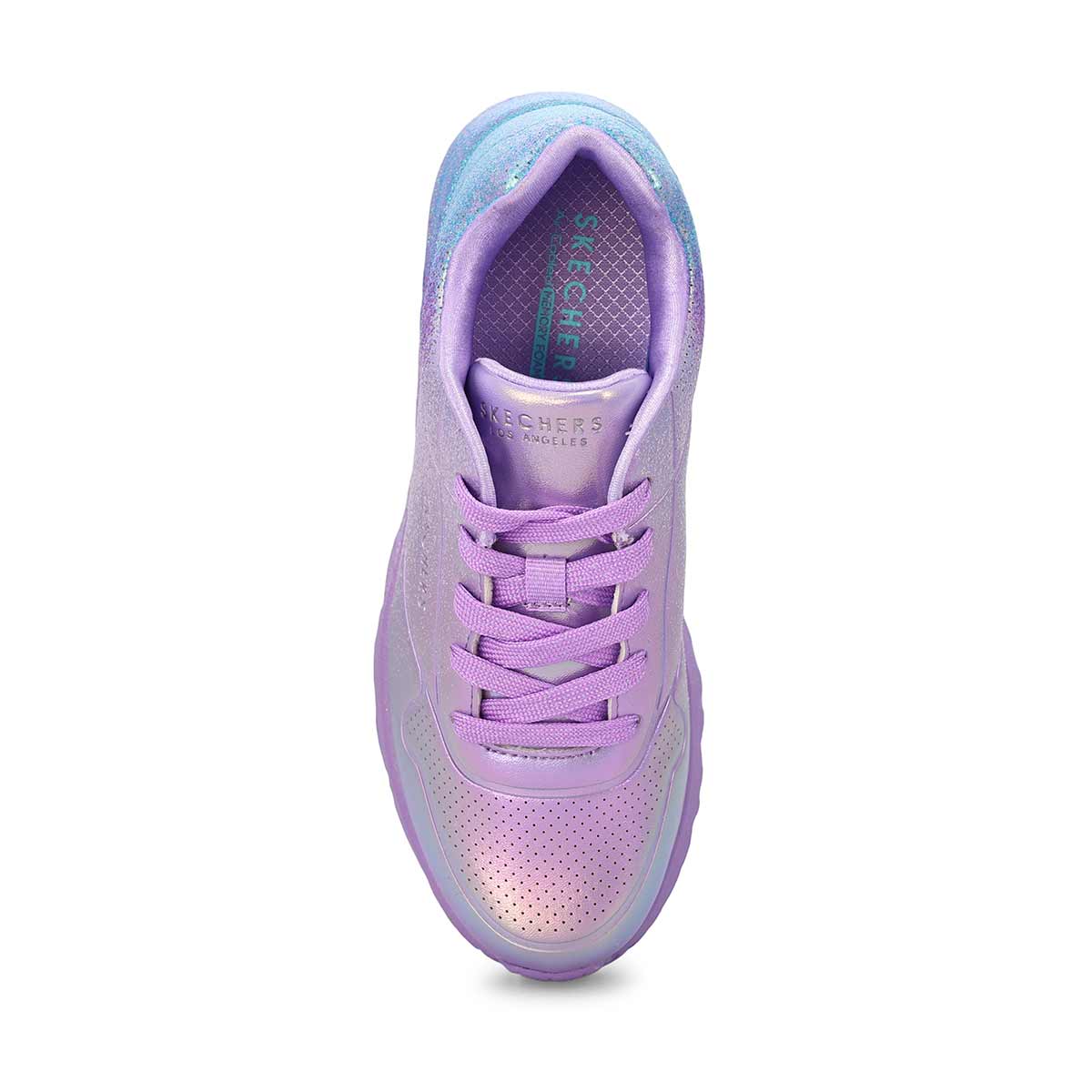 Girls'  Uno Lite Metallic Shimmers Sneaker - Lavender