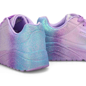 Girls'  Uno Lite Metallic Shimmers Sneaker - Laven