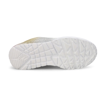 Girls'  Uno Lite  Metallic Shimmers Sneaker - Whit