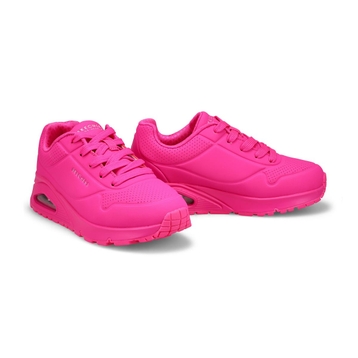 Girls'  Uno Gen1 Neon Glow Sneaker - Hot Pink