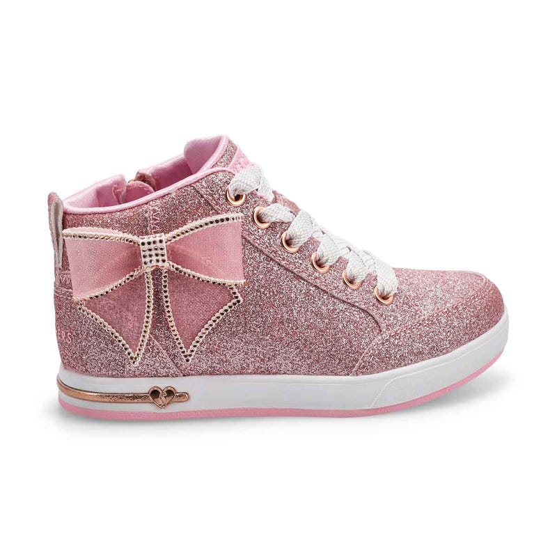 Girls'  Shoutouts 2.0 Dreaming Bows Mid Top Sneaker - Rose Gold