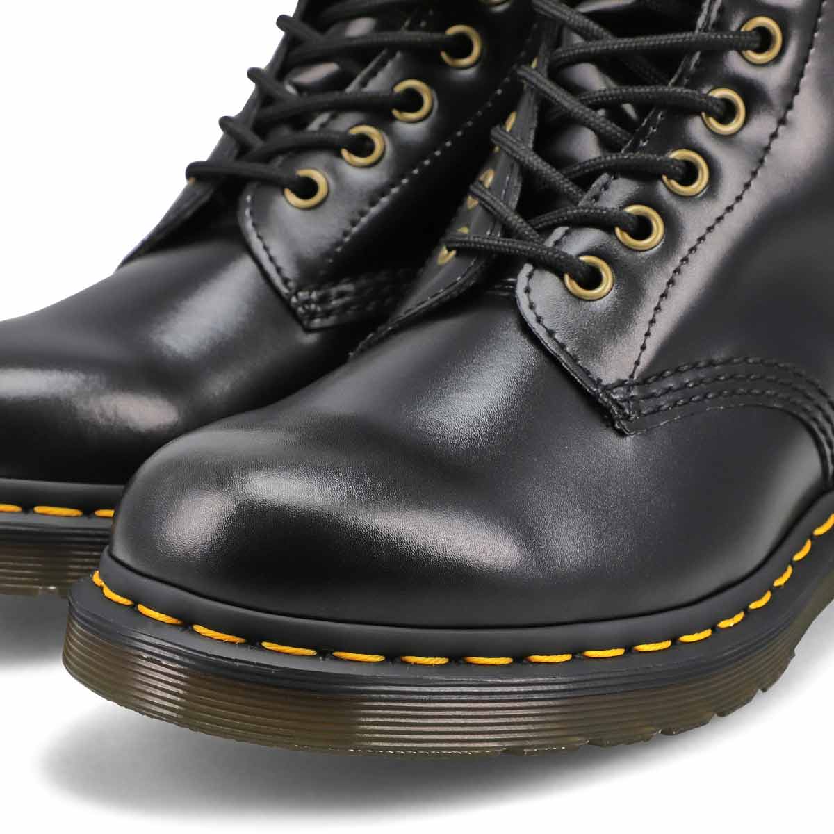 Women's 1460 Vegan 8-Eye Lined Combat Boot - Black Flat