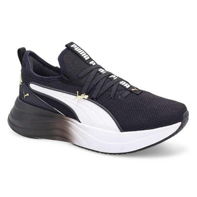 Lds Softride Sabrina Lace Up Sneaker - Black/White