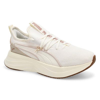 Lds Softride Sabrina Lace Up Sneaker - Warm White/Silver Fog/Rose Gold