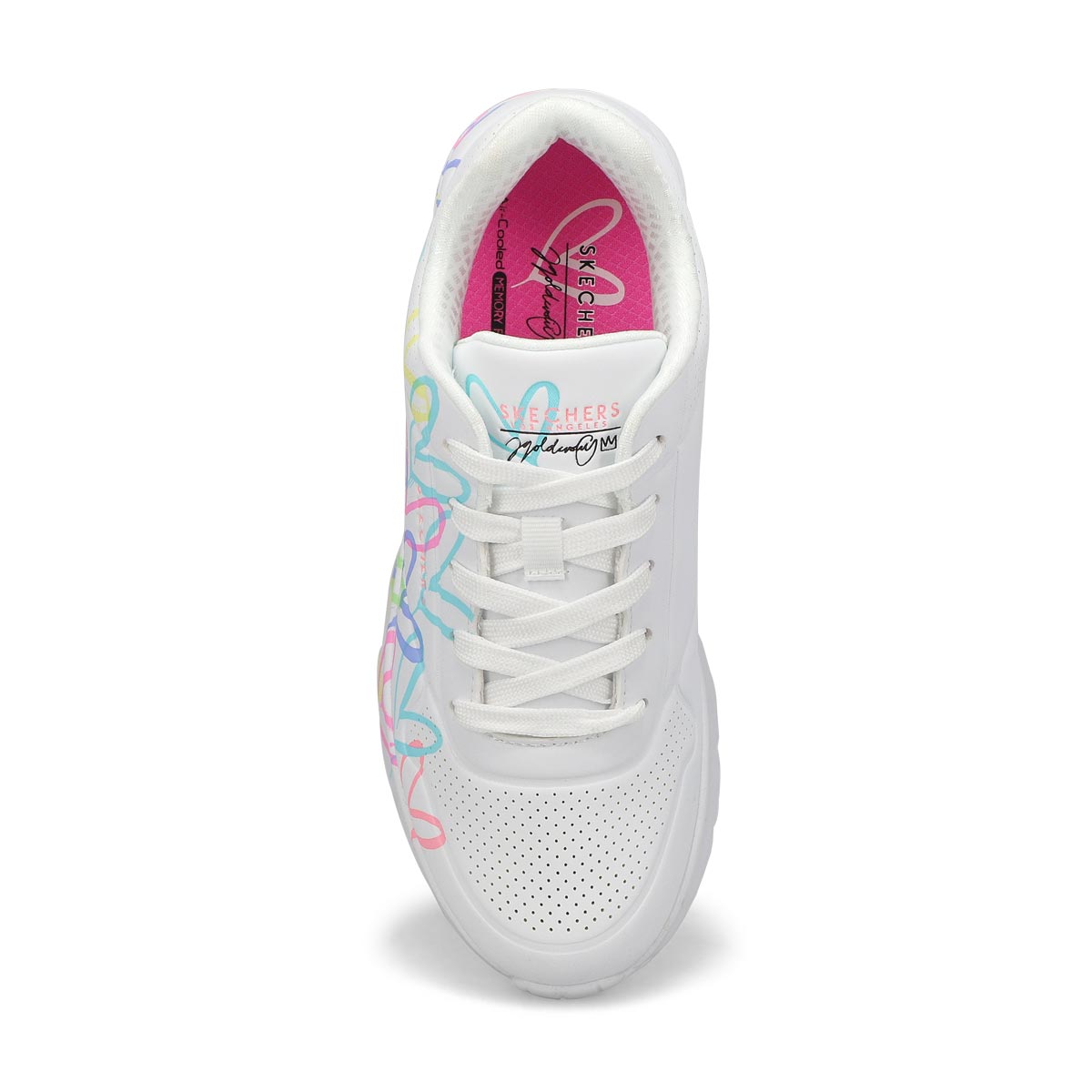Baskets à lacets JGOLDCROWN UNO LITE, blanc/rose/turquoise, filles
