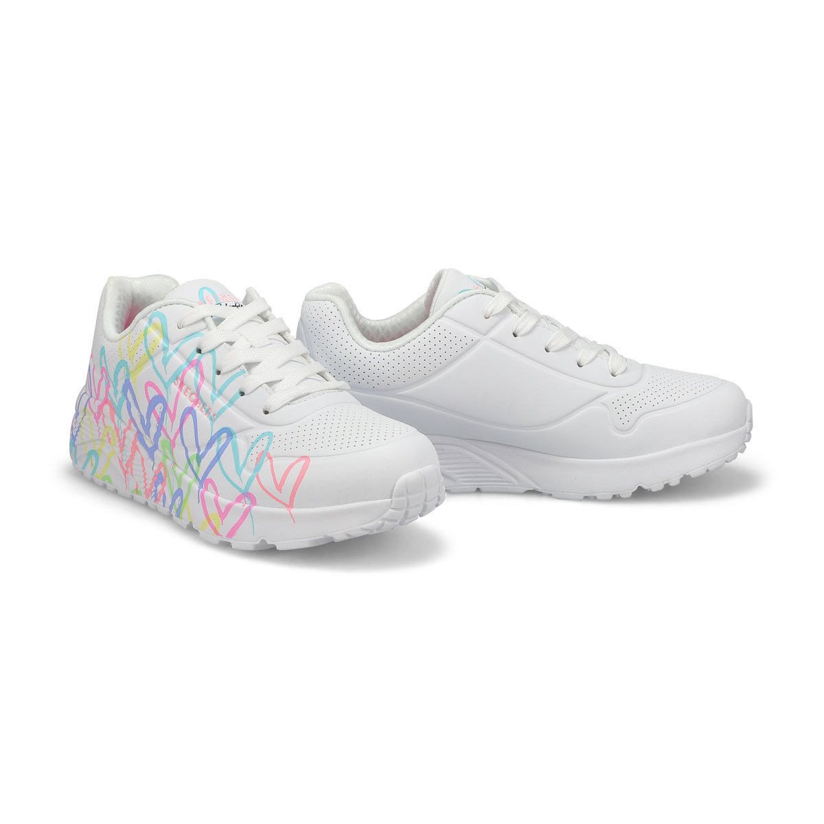 Baskets à lacets JGOLDCROWN UNO LITE, blanc/rose/turquoise, filles