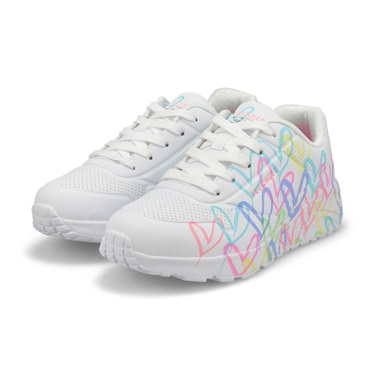 Baskets à lacets JGOLDCROWN UNO LITE, blanc/rose/turquoise, filles