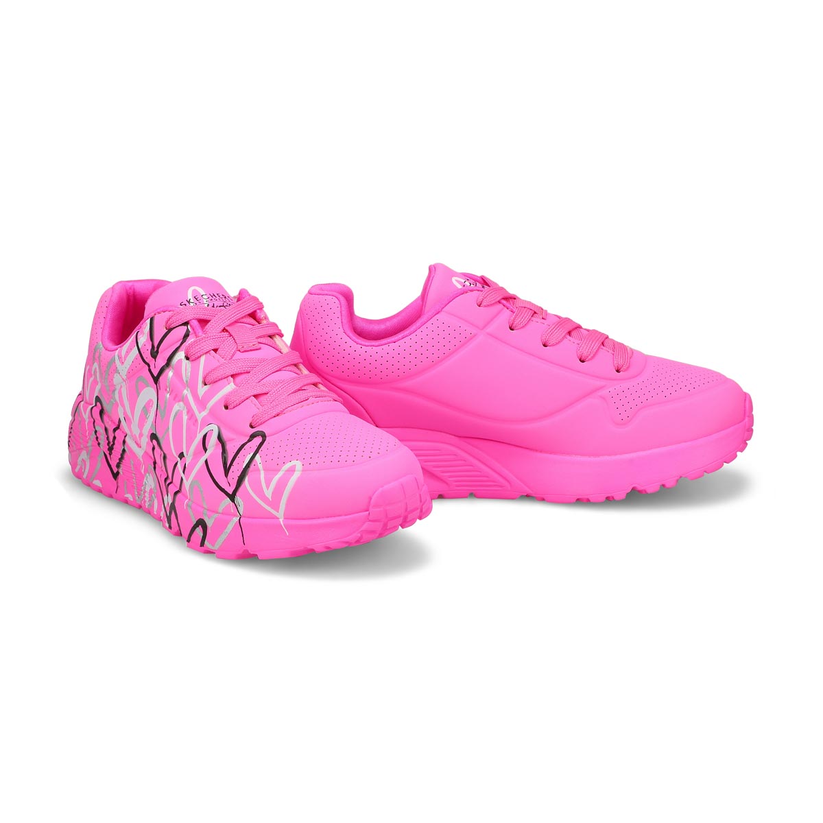 Baskets à lacets JGOLDCROWN UNO LITE METALLIC LOVE, rose vif/multi, filles