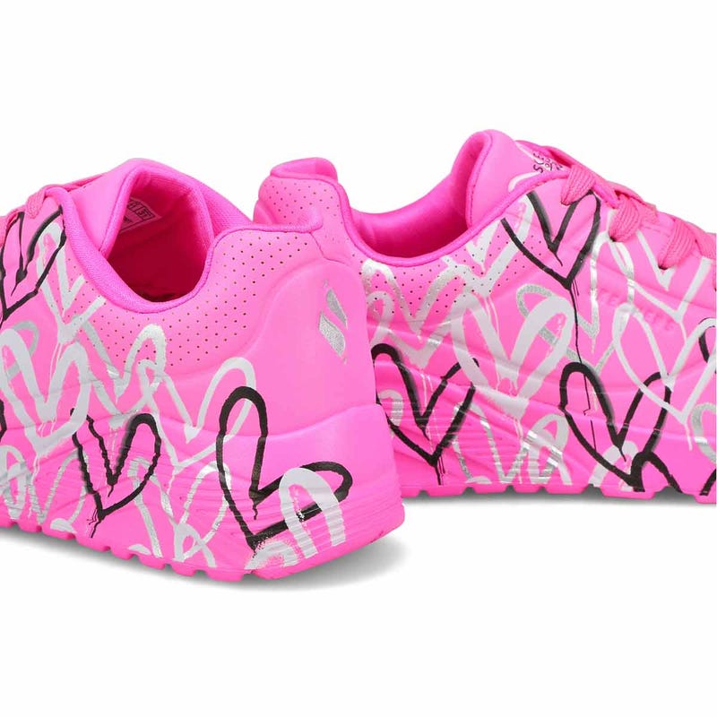 Baskets à lacets JGOLDCROWN UNO LITE METALLIC LOVE, rose vif/multi, filles
