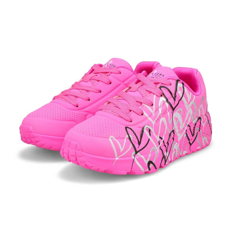 Baskets à lacets JGOLDCROWN UNO LITE METALLIC LOVE, rose vif/multi, filles