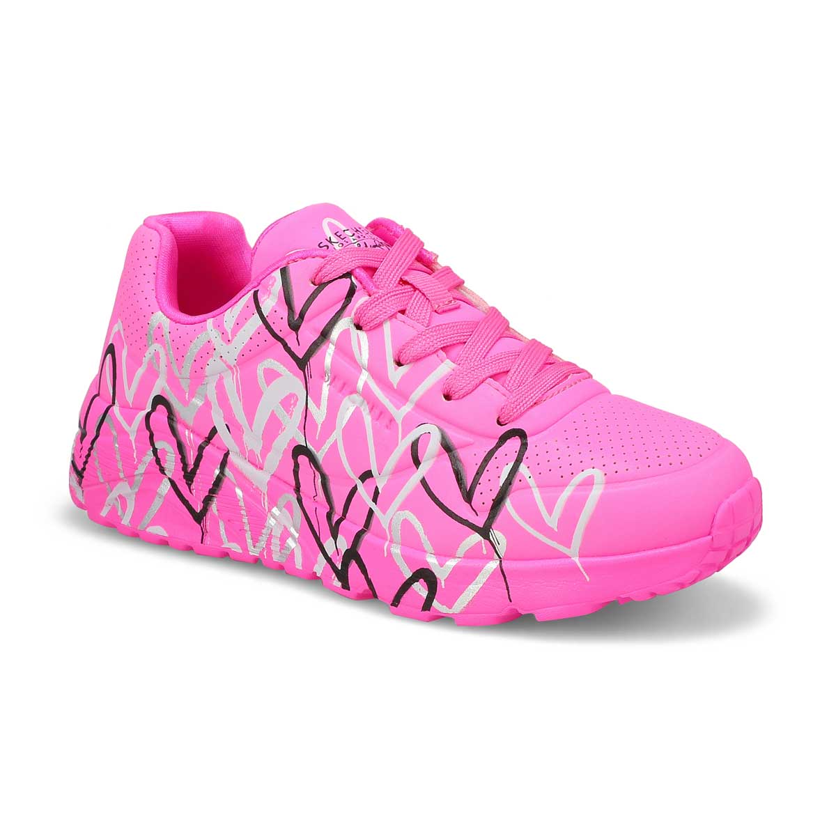 Baskets à lacets JGOLDCROWN UNO LITE METALLIC LOVE, rose vif/multi, filles