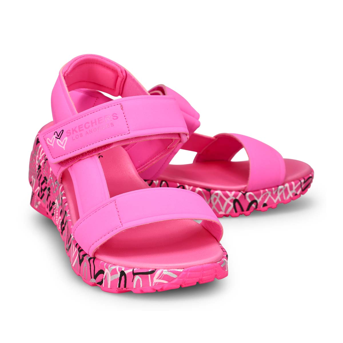 Girls'  Uno Lite Sandal - Hot Pink/Multi