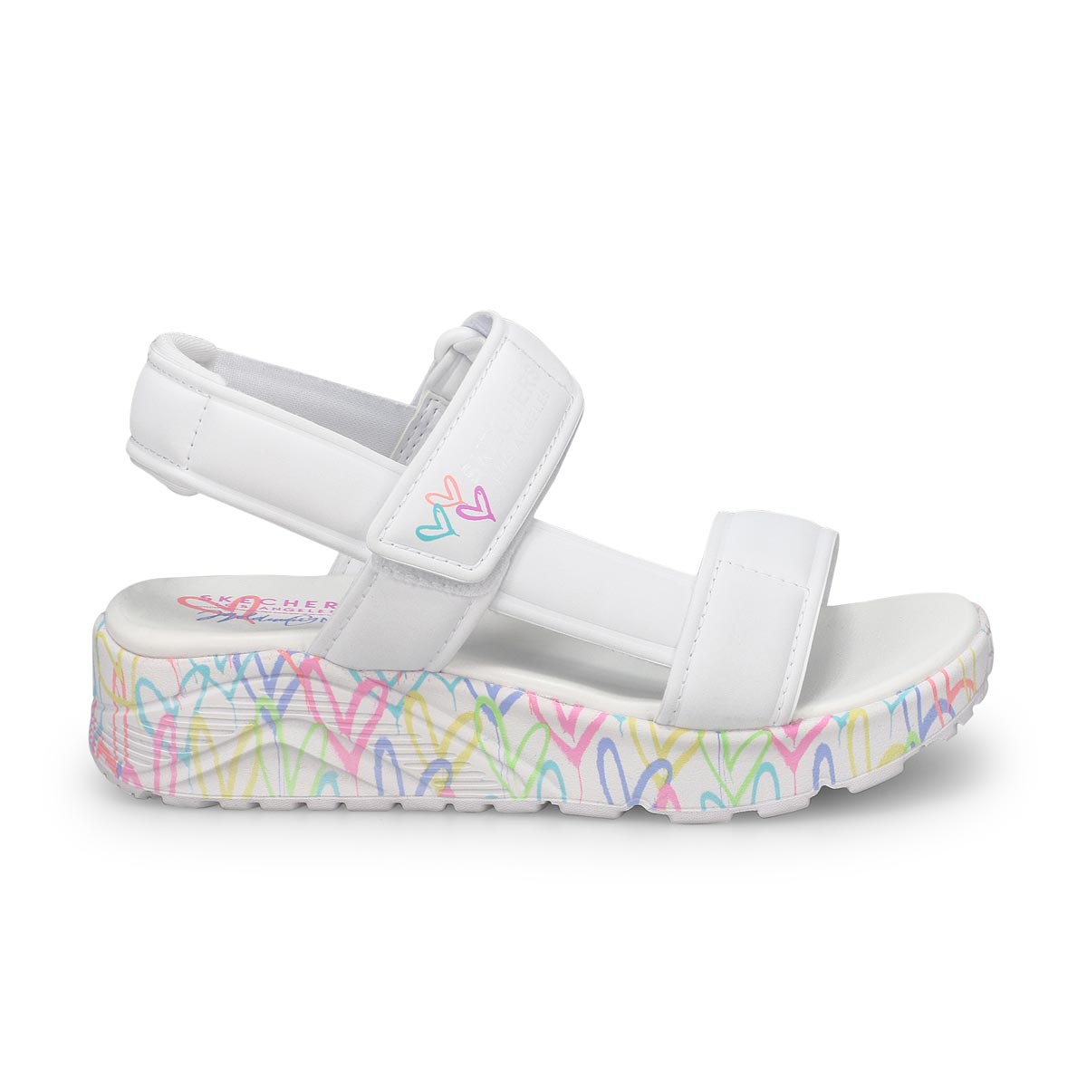 Girls'  Uno Lite Sandal - White/Pink/Turquoise