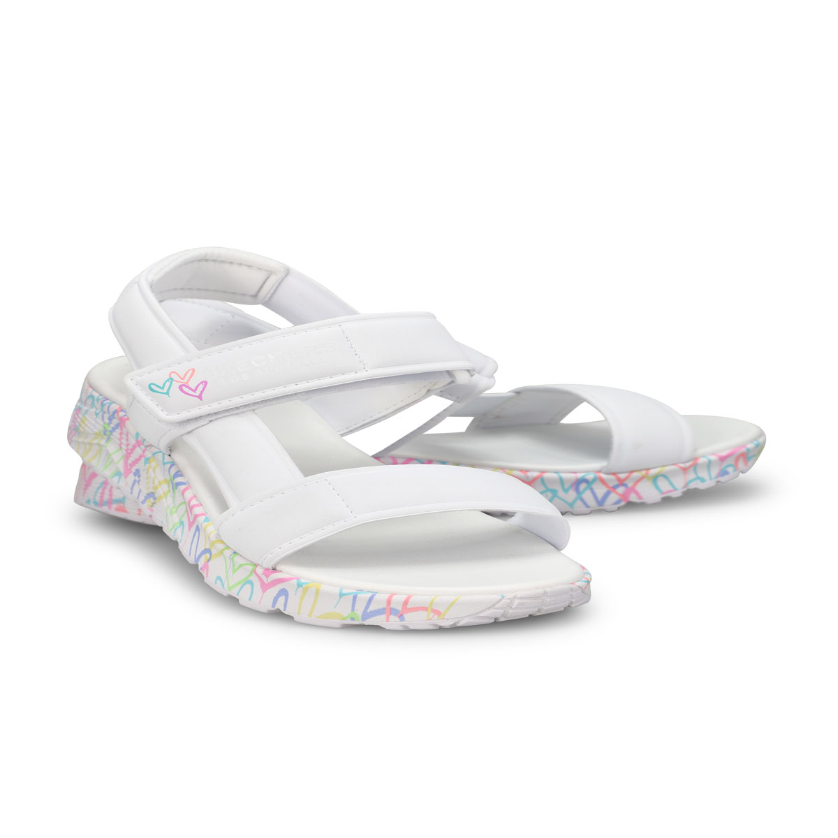 Girls'  Uno Lite Sandal - White/Pink/Turquoise