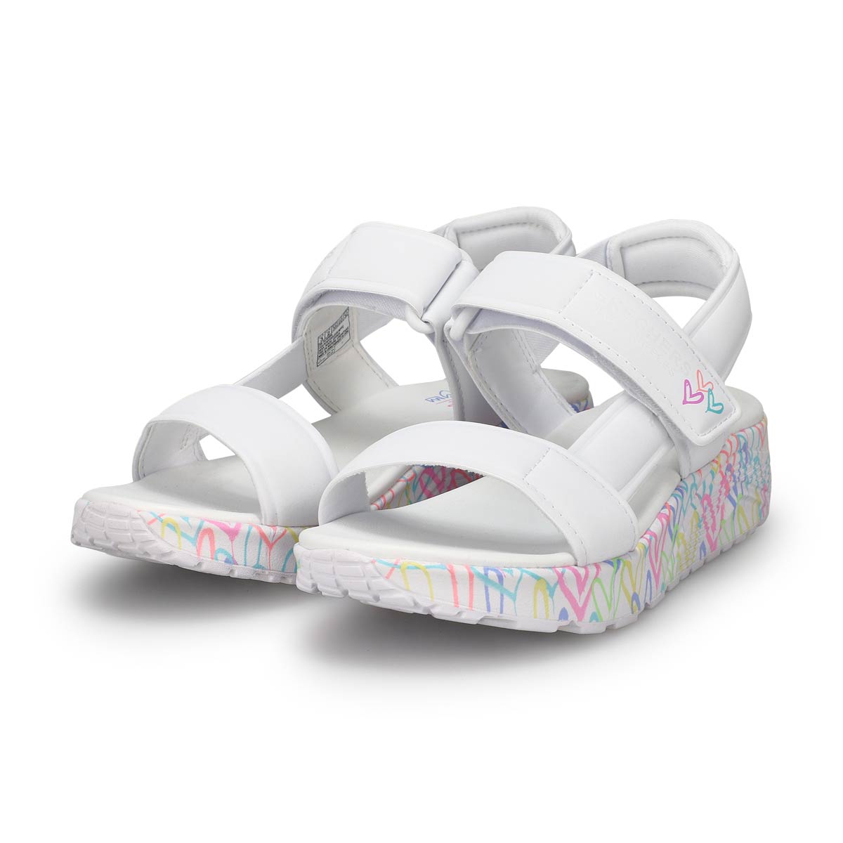 Girls'  Uno Lite Sandal - White/Pink/Turquoise