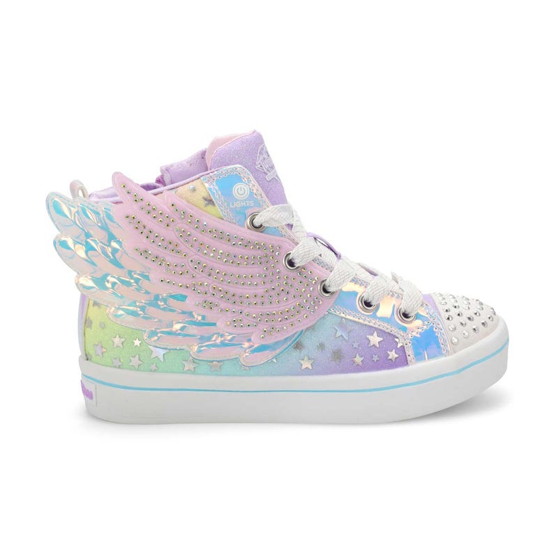 Girls'  Twinkle Toes Twi-Lights 2.0 Dreamy Wings Sneaker - Lavender/Light Pink