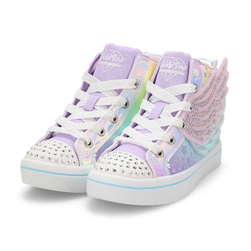 Girls'  Twinkle Toes Twi-Lights 2.0 Dreamy Wings Sneaker - Lavender/Light Pink