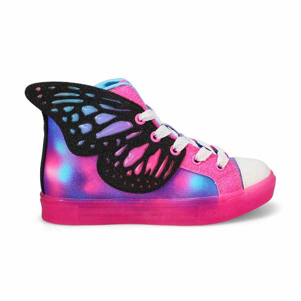 Giirls'  Twinkle Toes Twinkle Sparks Ice Sneaker - Black/ Pink