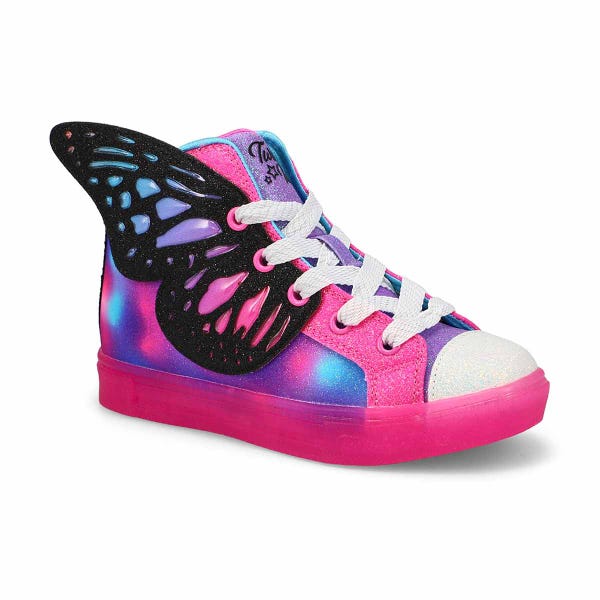 Giirls'  Twinkle Toes Twinkle Sparks Ice Sneaker - Black/ Pink
