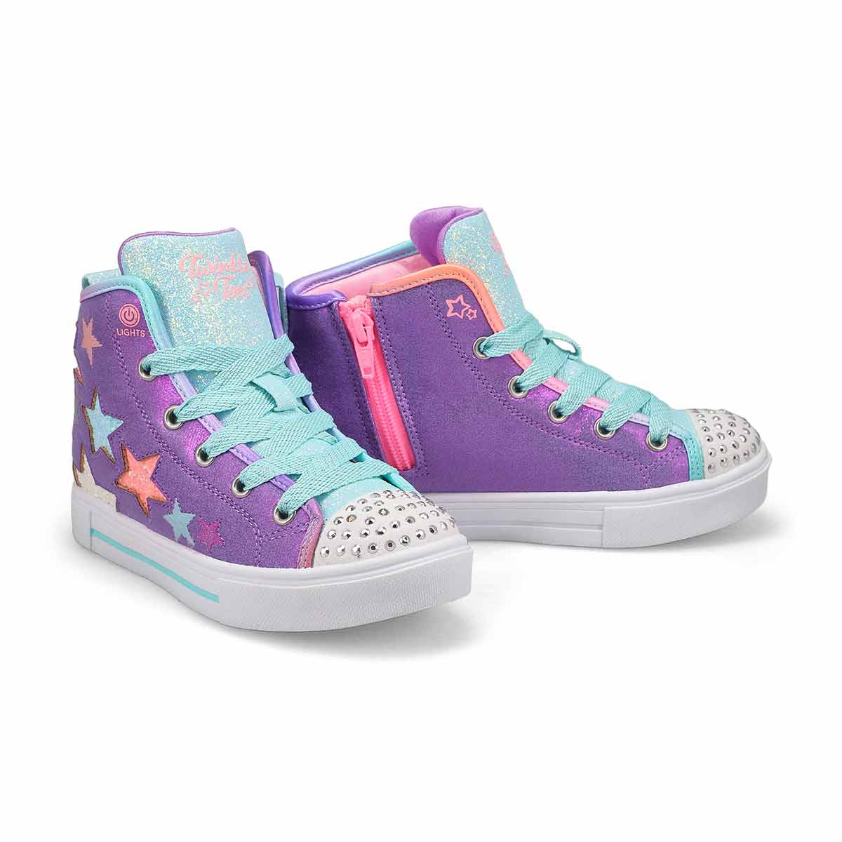 Girls' Twinkle Sparks Star Glitz Hi Top Sneaker 