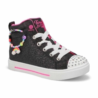 Girls' Twinkle Sparks Hi-Top Light Up Sneaker - Black