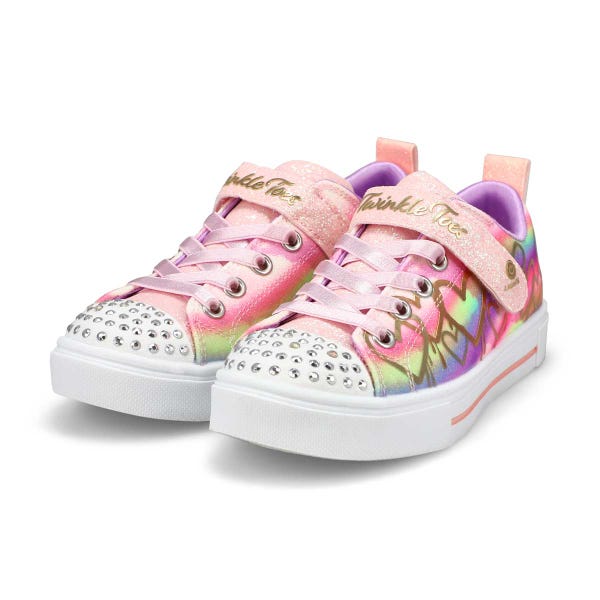 Girls'  Twinkle Sparks Ombre Love Light Up Sneaker - Light Pink/Multi